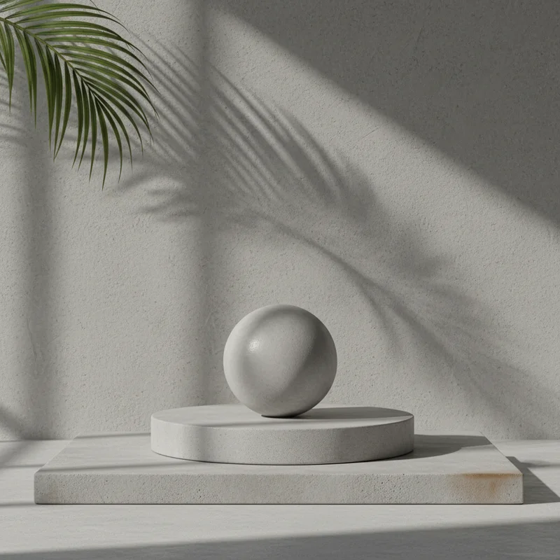 Product display with tropical shadow