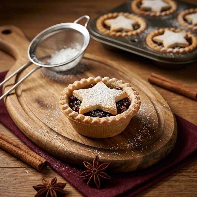 Festive mince pie hero shot
