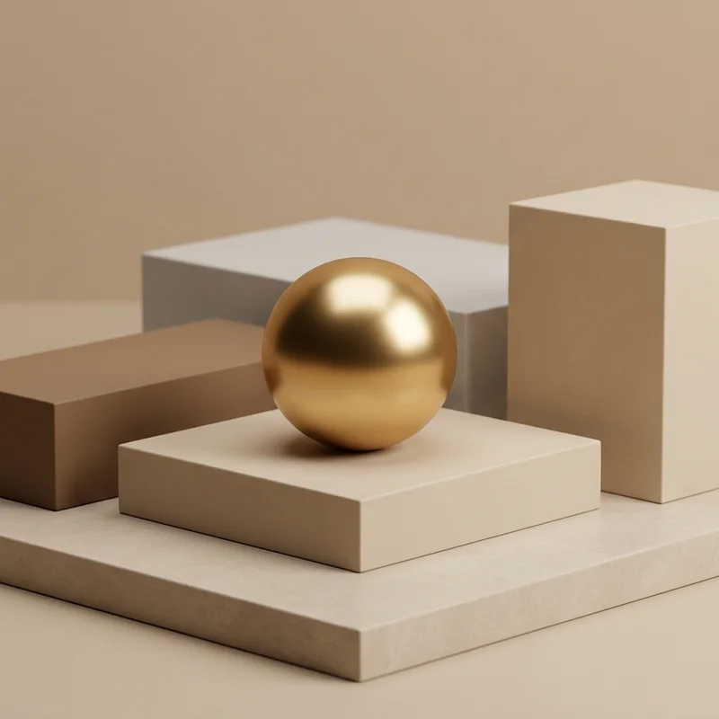 Geometric beige product podium