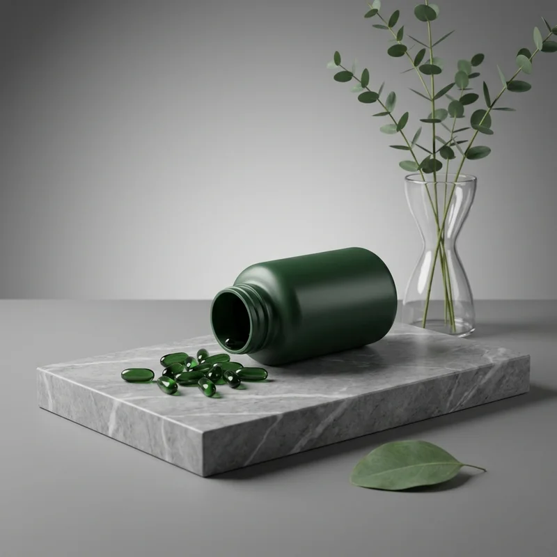 Natural supplements on marble