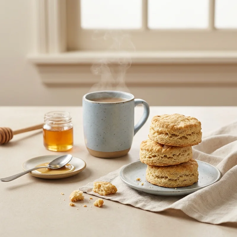 Cozy morning biscuits and coffee