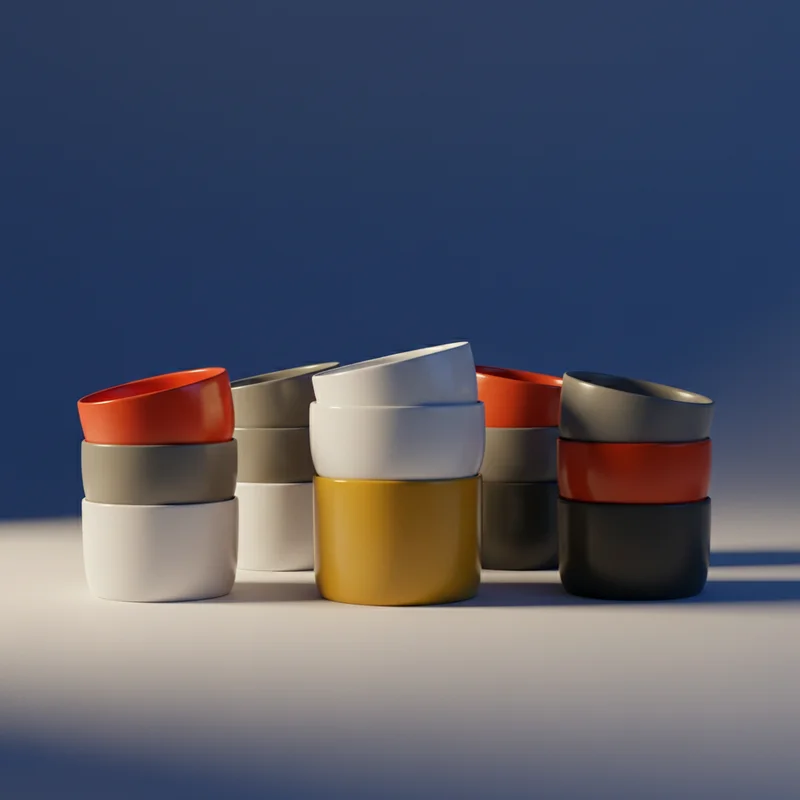 Bold geometric container display