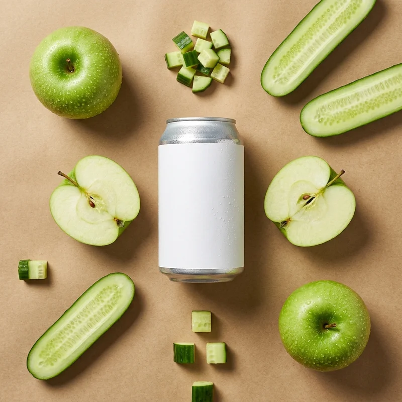 Fresh apple cucumber drink