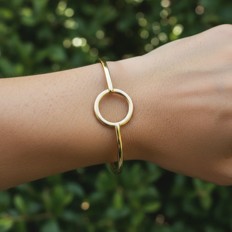 Minimalist Gold Bracelet Outdoors