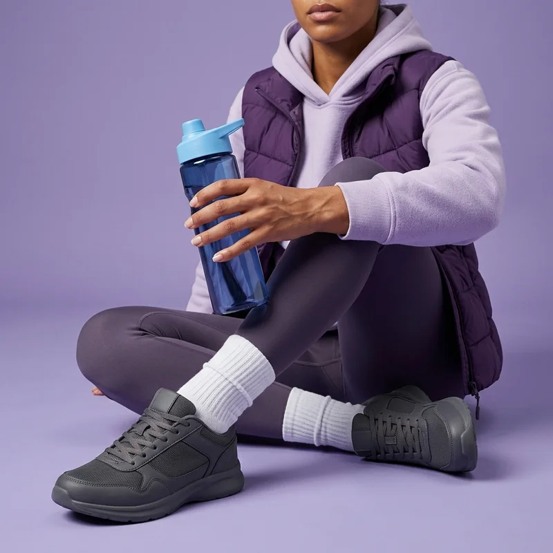 Active lifestyle in purple