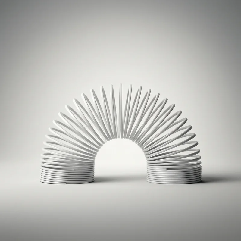 Minimalist white spring on gray
