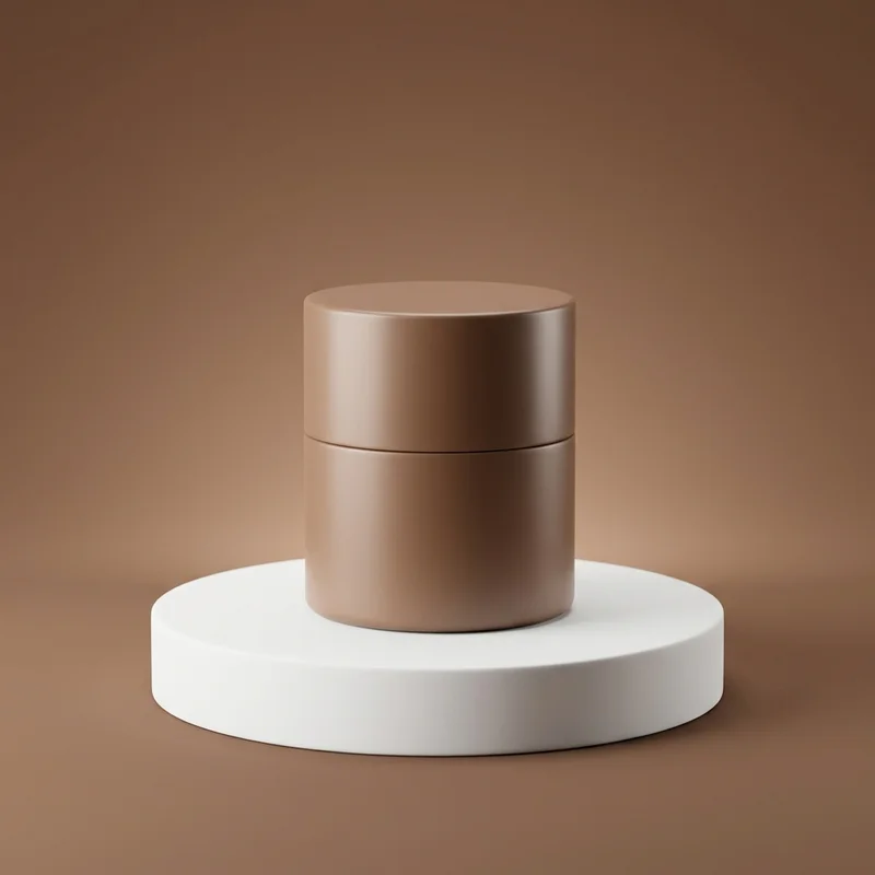 Minimalist brown product podium