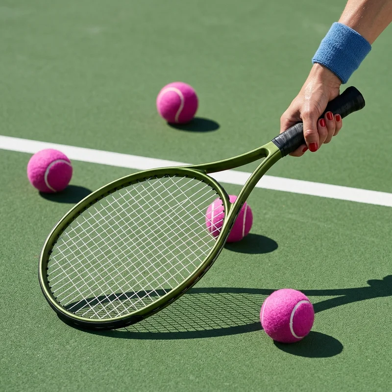 Vibrant tennis action on court
