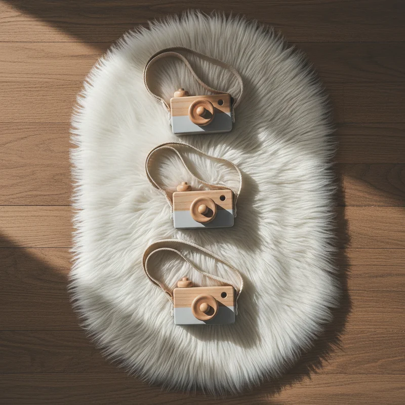 Cute wooden bear decor