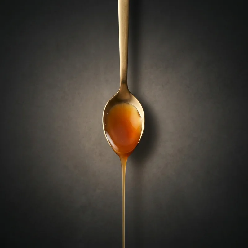 Moody caramel drip on gold