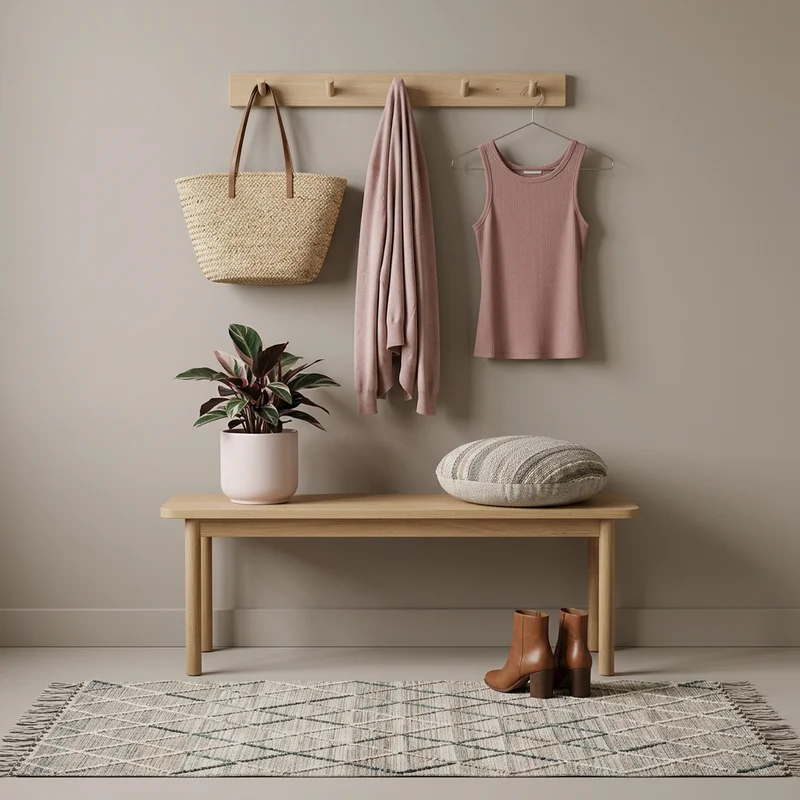 Minimalist entryway styling