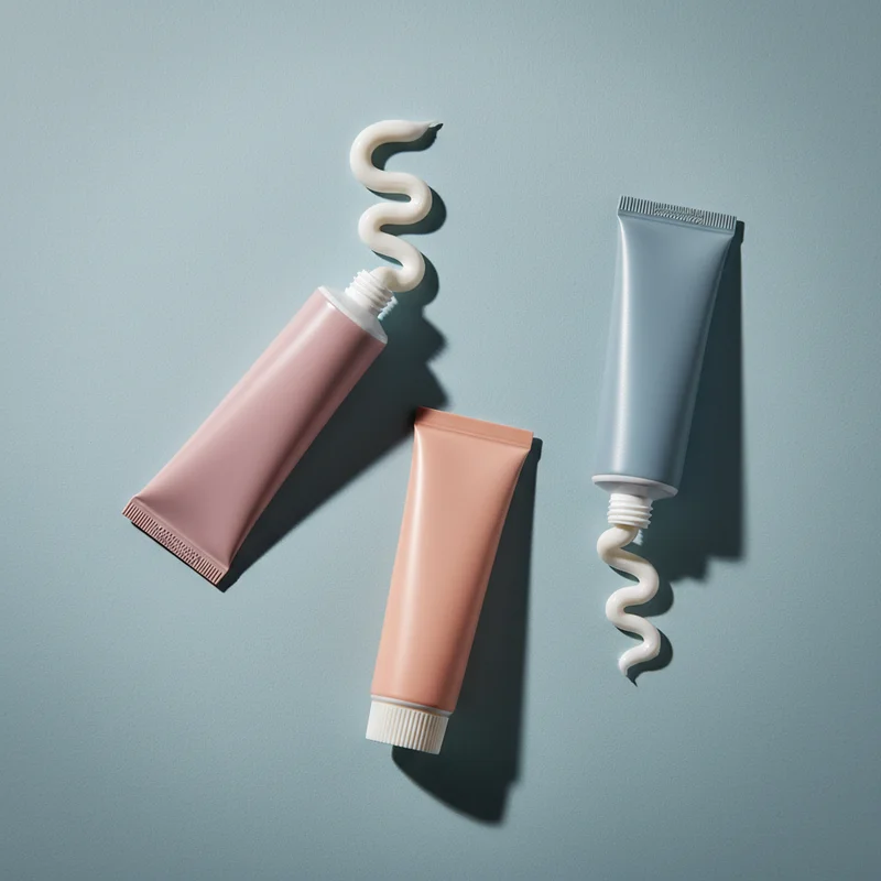 Pastel Cosmetic Tubes Display