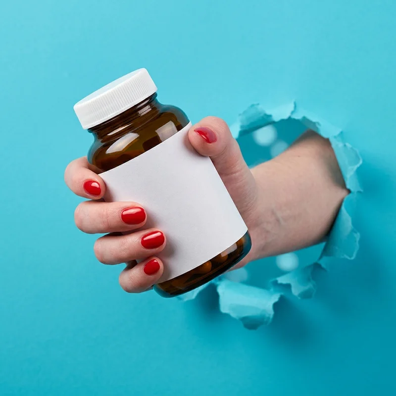 Vibrant blue supplement reveal
