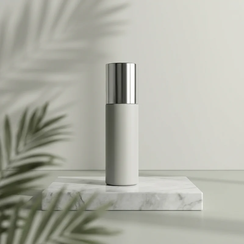 Product display podium with leaf shadow