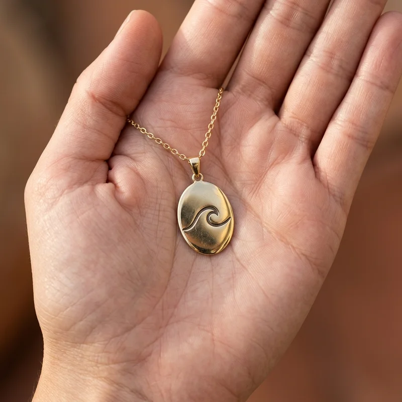 Minimalist botanical pendant