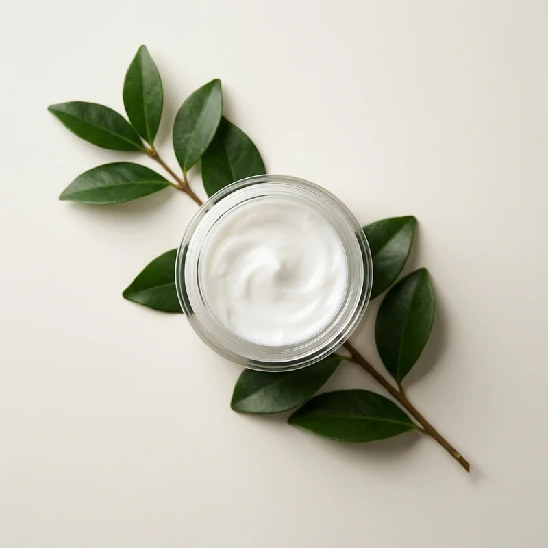 Natural skincare flat-lay