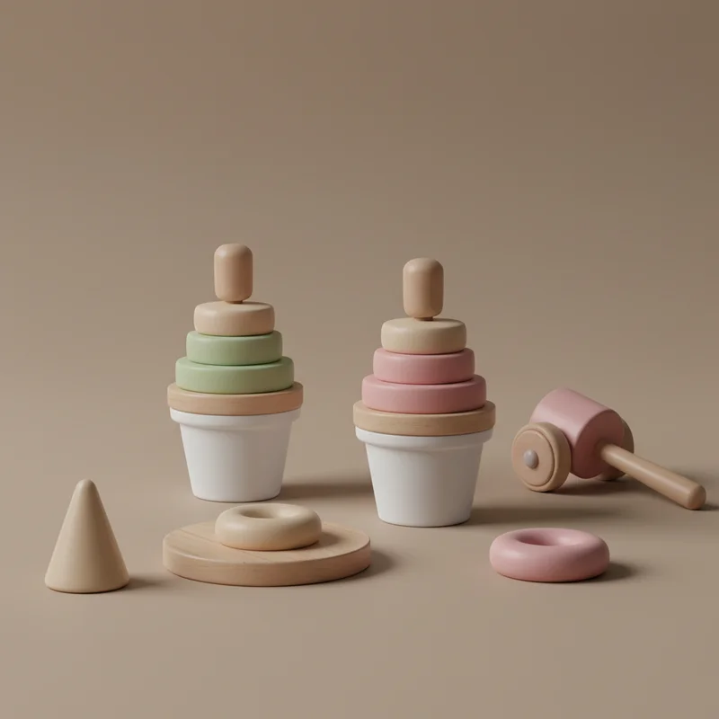 Chic wooden baby toys