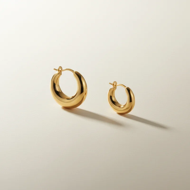 Chic gold hoop earrings