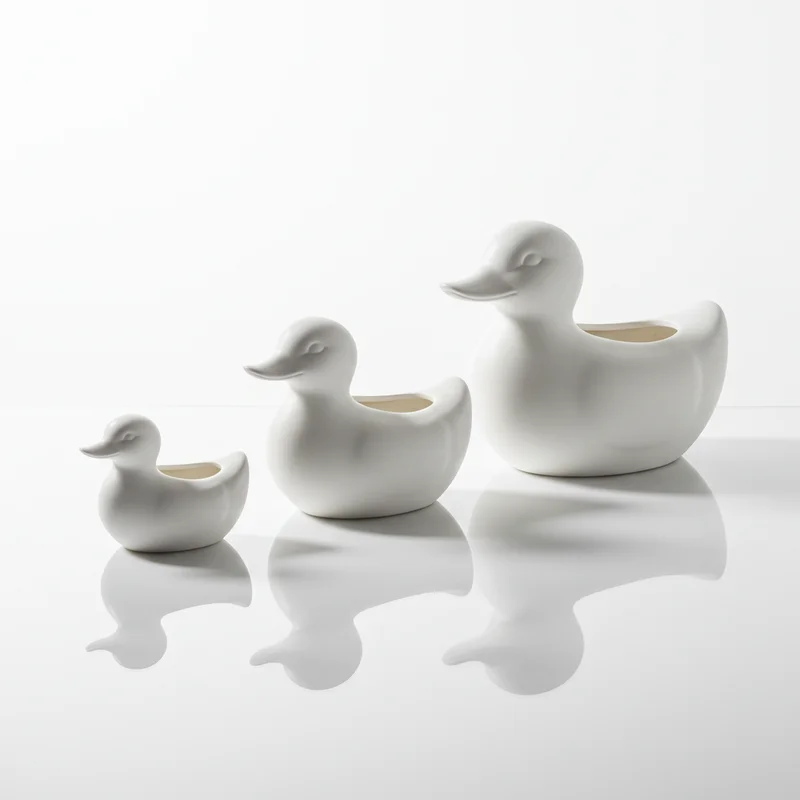 Minimalist white ceramic decor