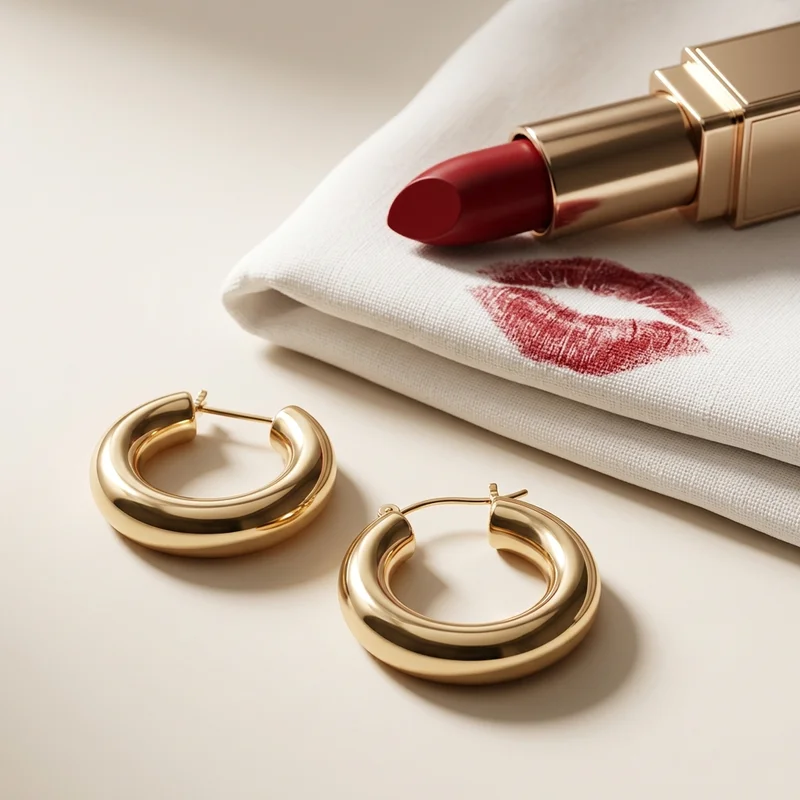 Chic jewelry and beauty setup
