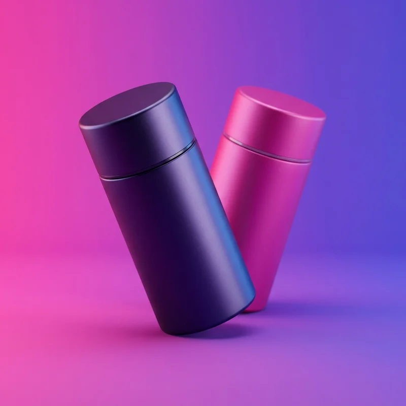 Vibrant pink and purple product duo