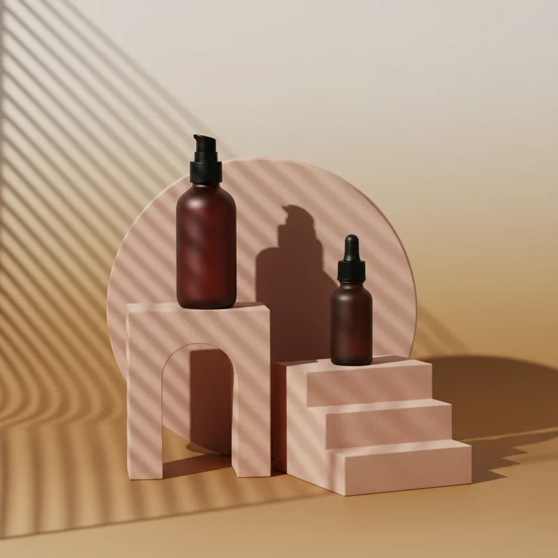 Skincare Serums in Soft Light