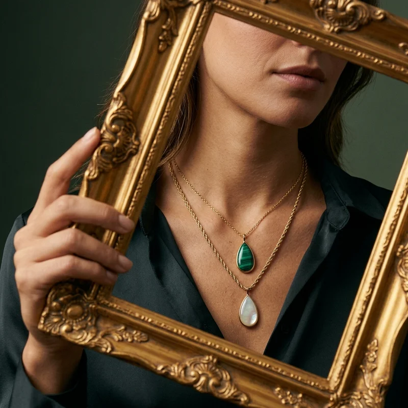 Elegant Necklace Reflection