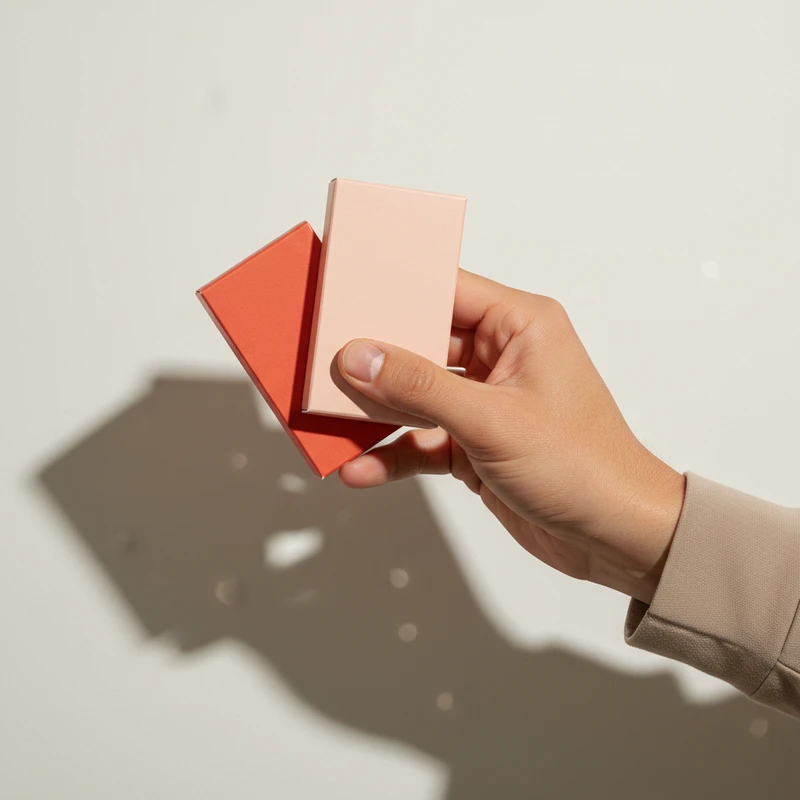 Hand holding wellness sachets | Product Photography Background Scene | Lume