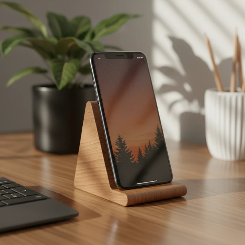 Modern Desk Phone Stand | Product Photography Background Scene | Lume