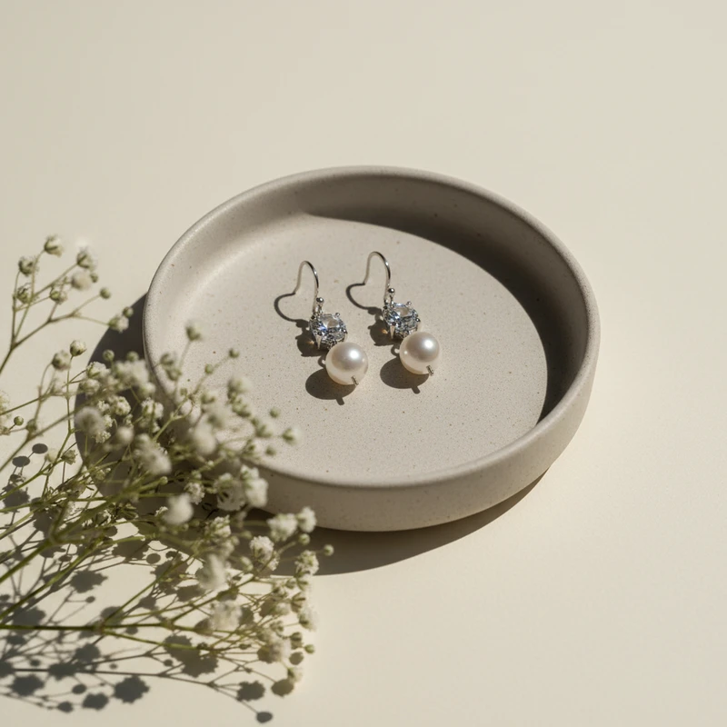 Minimalist Floral Accessory Display | Product Photography Background ...