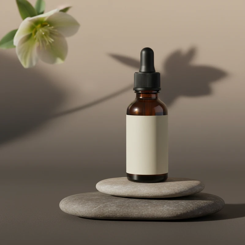 Serene Botanical Skincare Elixir | Product Photography Background Scene ...